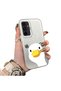 Samsung Galaxy A54 Compatible Silicone Edge Hard Back Anti-Fall Case Sweet Duck - 2