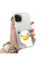 iPhone 16 Pro Compatible Silicone Edge Hard Back Anti-Fall Case Sweet Duck - 2