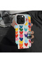 Samsung Galaxy S22 Compatible Silicone Edge Hard Back Anti-Fall Case Colorful Heart - 5