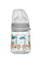 , Wide Neck Glass Bottle, Round Teat-M, Silicone-Made, With Integrated Anti-Colic Vent, 120 ml, G