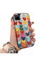 Realme C21Y/C25Y Compatible Silicone Edge Hard Back Anti-Fall Case Colorful Heart - 2