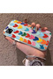 Realme C21 Compatible Silicone Edge Hard Back Anti-Fall Case Colorful Heart