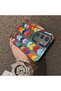 Samsung Galaxy S24 Compatible Silicone Edge Hard Back Anti-Fall Case Colorful Heart - 3