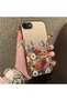 iPhone 7/8/Se 2020 2022 Compatible Silicone Edge Hard Back Anti-Fall Case Beautiful Flower - 6