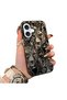 iPhone 16 Compatible Silicone Edge Hard Back Anti-Fall Case Cheetah Figure