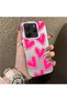 Xiaomi Redmi Note 14 Compatible Silicone Edge Hard Back Anti-Fall Case Heart Pattern
