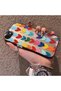 iPhone 7/8/Se 2020 2022 Compatible Silicone Edge Hard Back Anti-Fall Case Colorful Heart