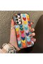 Samsung Galaxy A33 Compatible Silicone Edge Hard Back Anti-Fall Case Colorful Heart - 4