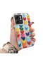 Infinix Hot 50I Compatible Silicone Edge Hard Back Anti-Fall Case Colorful Heart - 2