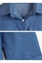 Women's Casual Denim Shirt Dress Loose Fit Button Closure Denim Dress With Pockets On Both Sides Lig - 3