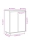 Sideboard 60x34x75 cm Solid Wood Pine - 3