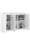 Sideboard White 102x33x75 cm Engineered Wood - 2