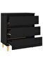 Sideboard Black 60x35x69 cm Engineered Wood - 2