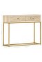 Console Table Gold 90x30x75 cm Solid Mango Wood - 7