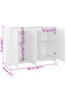 Sideboard White 102x33x75 cm Engineered Wood - 7