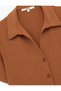 Regular Fit Loose Collar Short Sleeve Shirt - 3