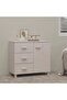 Sideboard HAMAR White 90x40x80 cm Solid Pinewood