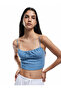 Cotton Bow Rope Strap Fishtail Crop Tank Top