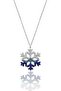 Snowflake Necklace with Silver Color Chain and Colorful Zircon Stone - 2