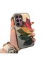 Samsung Galaxy S22 Ultra Compatible Silicone Edge Acrylic Back Colorful Leaf Protective Case - 2
