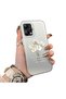 Xiaomi Redmi Note 12 5g Compatible Silicone Edge Acrylic Back White Flower Protective Case - 3