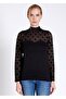 1049 Tulle Polka Dot Long Sleeve Women's Bodysuit - 4