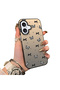 iPhone 16 Compatible Acrylic Back Silicone Edge Bow Protective Case