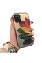 Samsung Galaxy A12/M12 Compatible Silicone Edge Acrylic Back Colorful Leaf Protective Case - 2