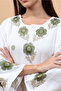 Floral Details Classic Linen Jalabiya - 2