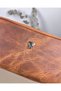 Genuine Leather Vintage Handbag – Hazelnut Color, Zippered 2123 - 6