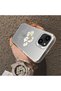 iPhone 14 Plus/15 Plus Compatible Silicone Edge Acrylic Back White Flower Protective Case - 4