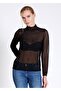 1195 Women's Long Sleeve Full Tulle Bodysuit - 4