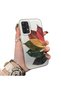 Samsung Galaxy A32 Compatible Silicone Edge Acrylic Back Colorful Leaf Protective Case - 2