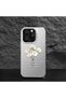 iPhone 14 Plus/15 Plus Compatible Silicone Edge Acrylic Back White Flower Protective Case - 6