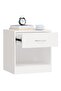 Nightstand 2 pcs with Drawer White - 4