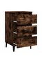 Bed Cabinets with Metal Legs 2 pcs Smoked Oak 40x35x69 cm - 7