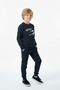3 Thread Round Neck Football Print Detailed Thick Winter Boys' Tracksuit Set - 3