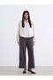 Lcw Vision Anthracite Elastic Waist Suede Look Women's Trousers