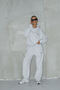 Hooded Sweatshirt and Thin Belted Sweatpants Set