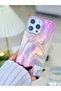 iPhone 14 Promax Compatible Shine Satin Color Gradient Design Silicone Case - 3