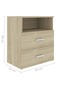 Bed Cabinet Sonoma Oak 50x32x60 cm - 6