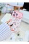 iPhone 14 Promax Compatible Plated Camera Print Mini Floral Design Patterned Case - 3