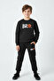3 Thread Round Neck Basketball Bro Detailed Thick Winter Boys' Tracksuit Set - 2