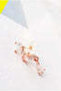 Flower Mini Drop Earrings - 925 Sterling Silver - 6