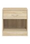 Nightstand 2 pcs with Drawer Oak Colour - 7