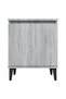 Bed Cabinet with Metal Legs Grey Sonoma 40x30x50 cm - 5