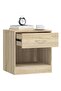 Nightstand 2 pcs with Drawer Oak Colour - 4