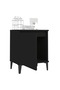 Bed Cabinets with Metal Legs Black 40x30x50 cm - 2