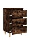 Bed Cabinets with Solid Wood Legs 2 pcs Smoked Oak 40x35x69 cm - 7