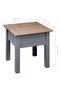 Nightstand Grey 50.5x50.5x52.5 cm Pine Panama Range - 6